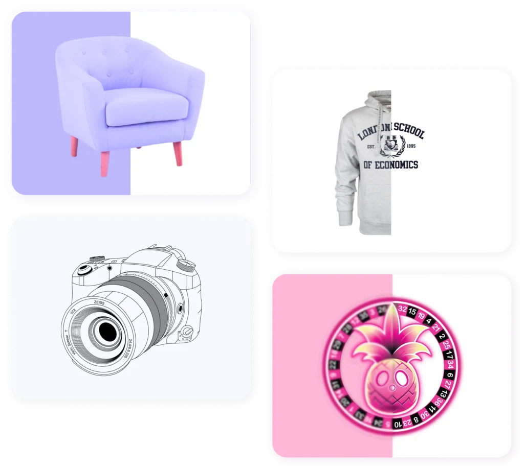 Phototovector.com homepage hero section page
