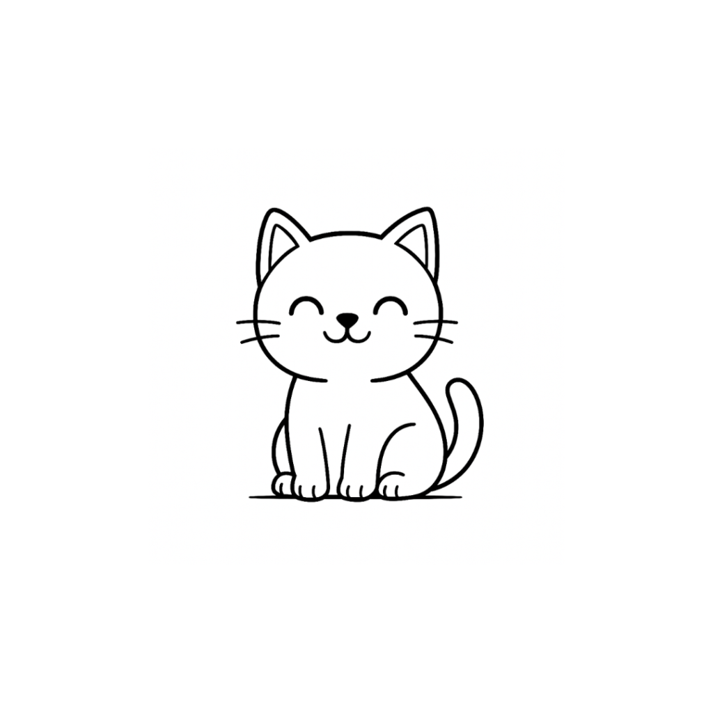 Blurry sketch after vector line drawing