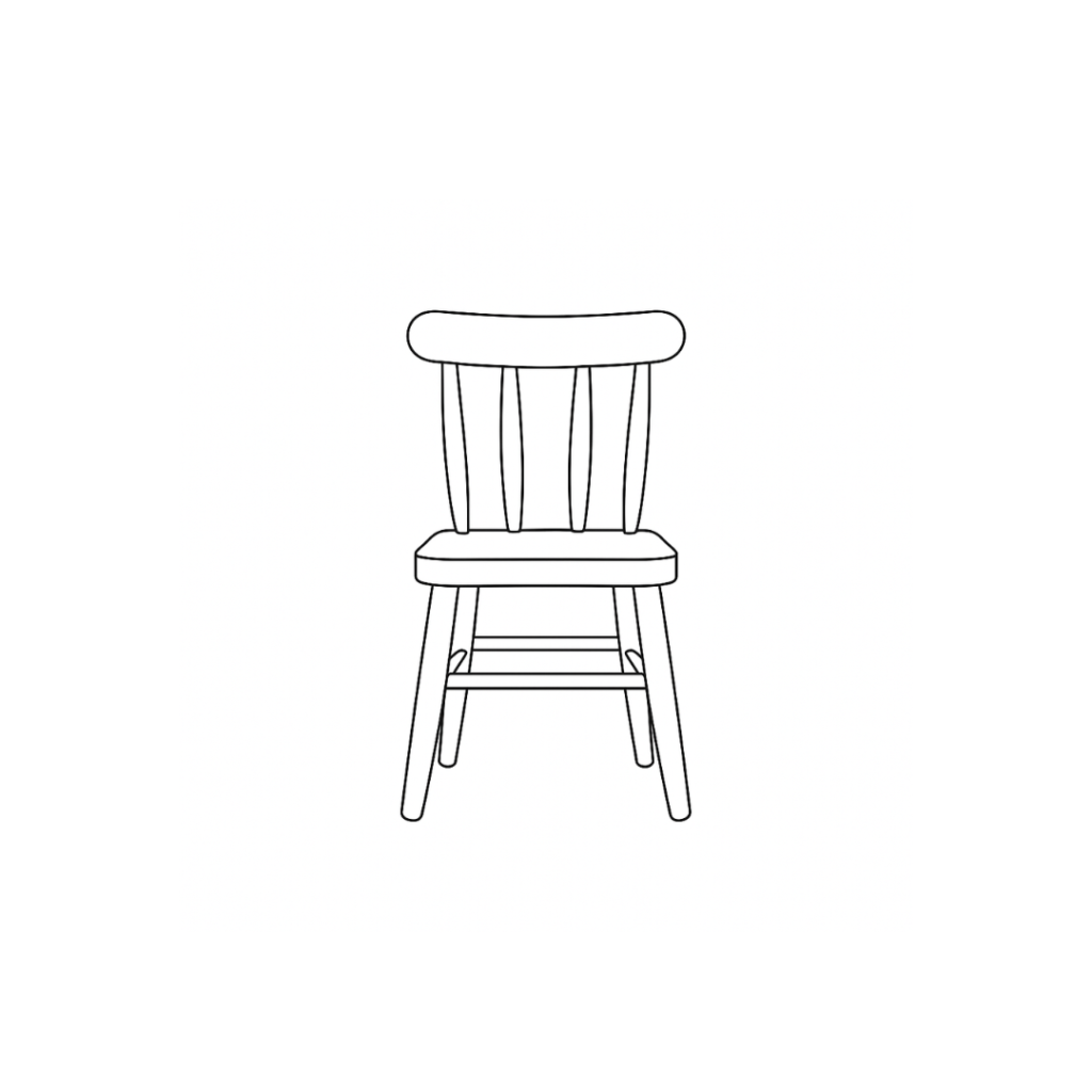 Chair after vector line drawing