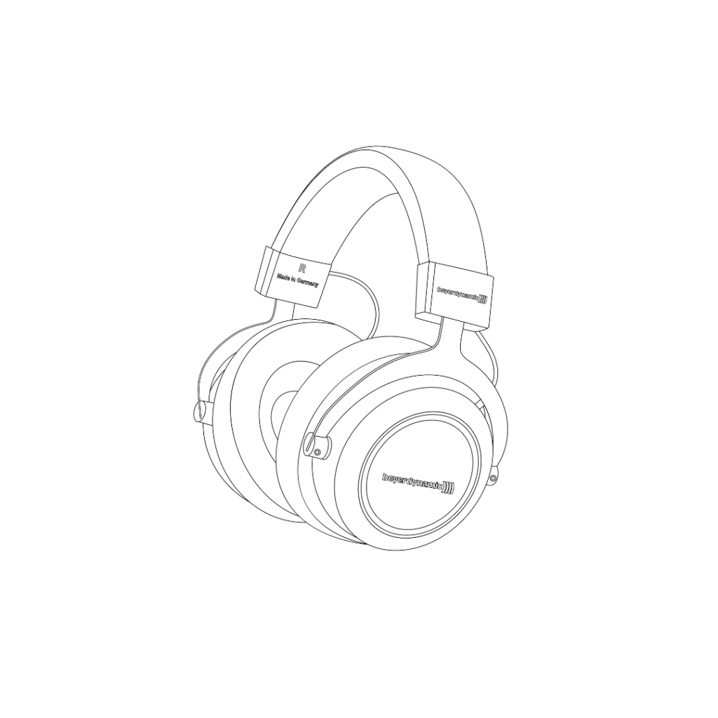 Headphone after line drawing