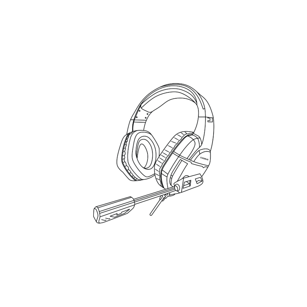 Headset after line drawing