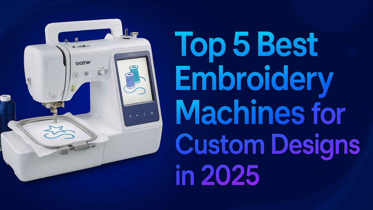 Top 5 Best Embroidery Machines for Custom Designs in 2025