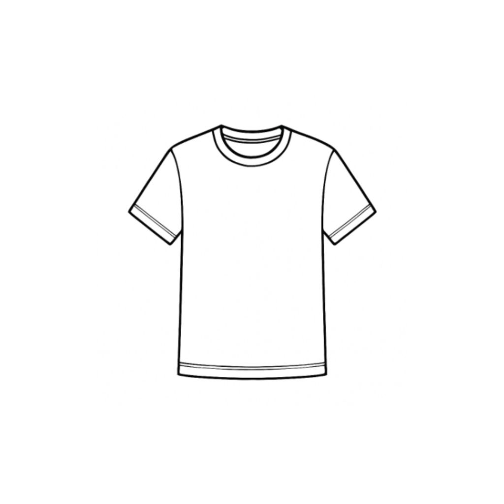 t-shirt after vector line drawing